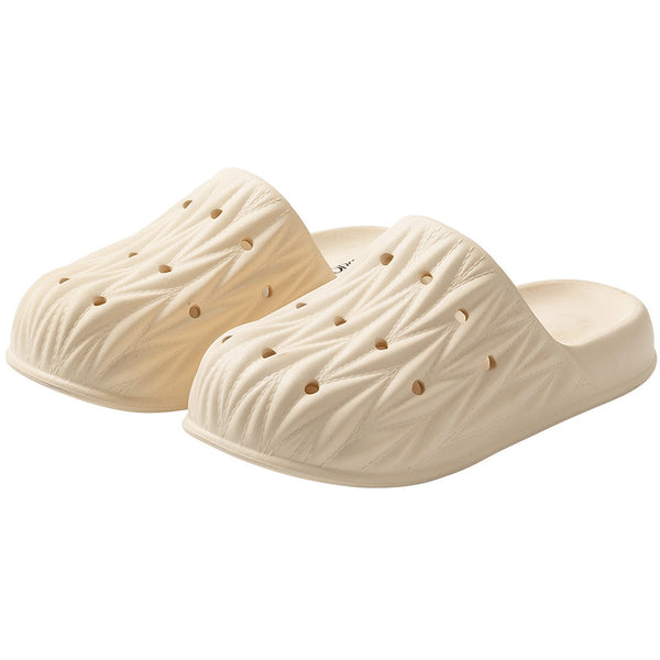 Women's Crinkle Textured Perforated Clogs