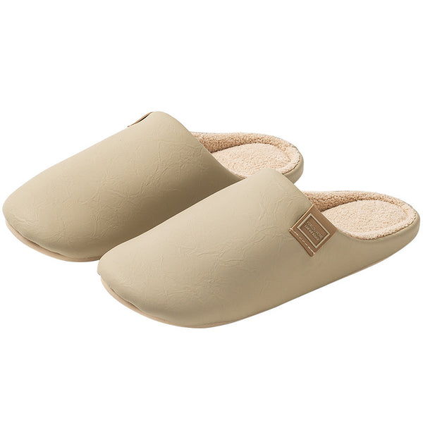 Warm Plush-Lined Indoor Slippers